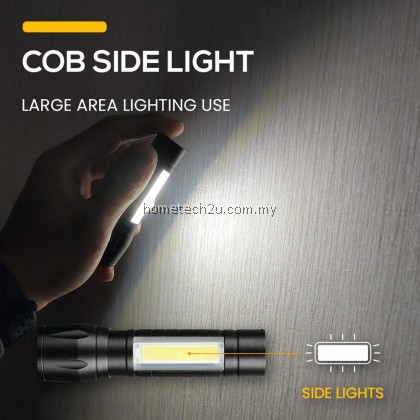 Mini Torch LED Rechargeable Flashlight Portable USB Charging Flashlight High Power Bank Camping Waterproof Long Range