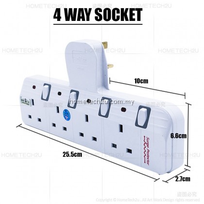 SUNSTAR Multiple T-Adaptor Socket 3Way 4Way Adaport with 3.1A USB Type C Port Multiple Extension Wall Socket (SIRIM) SUNSTAR Multiple T-Adaptor Socket 3Way 4Way Adaport with 3.1A USB Type C Port Multiple Extension Wall Socket (SIRIM)