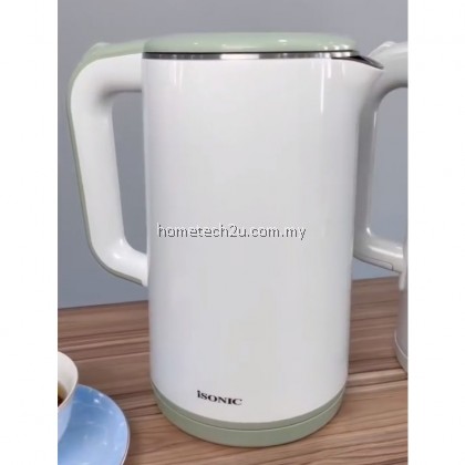 iSONIC Stainless Steel Electric Kettle 1.7L Cool Touch Double Wall Dry Protection IJK-C2018 iSONIC Stainless Steel Electric Kettle 1.7L Cool Touch Double Wall Dry Protection IJK-C2018