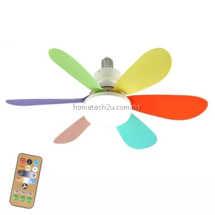 Ceiling Fans With Remote Control and 40W Light LED Lamp Fan E27 Converter Base Smart Silent Ceiling Fans For Bedroom Ceiling Fans With Remote Control and 40W Light LED Lamp Fan E27 Converter Base Smart Silent Ceiling Fans For Bedroom