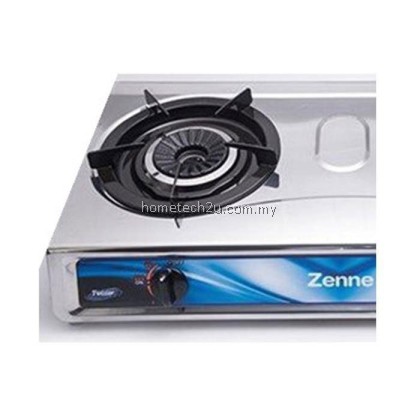 Zenne KGS301C Double Burner Stainless Steel Gas Cooker Stove - Twister Flame, LPG Dapur Masak