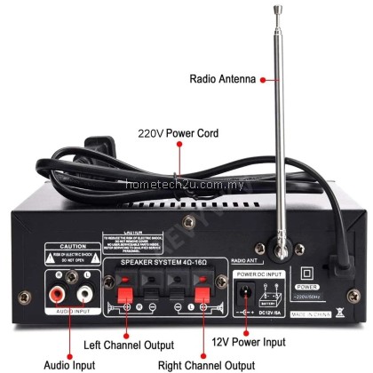 600W Power Amplifier Bluetooth speaker Insert card U disk FM radio TV computer AMPLIFIER sound system