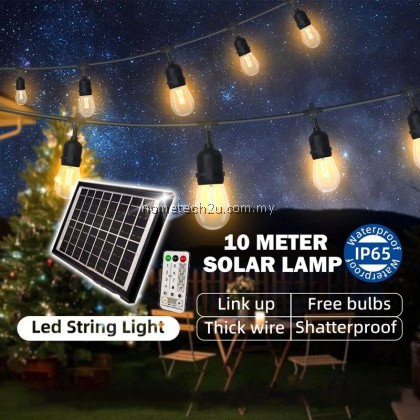 10 METER SOLAR IP65 WATERPROOF FAIRY LIGHT LED STRING LIGHT CURTAIN STRING OUTDOOR LED BULB LAMPU KEDAI MAKAN 10 METER SOLAR IP65 WATERPROOF FAIRY LIGHT LED STRING LIGHT CURTAIN STRING OUTDOOR LED BULB LAMPU KEDAI MAKAN