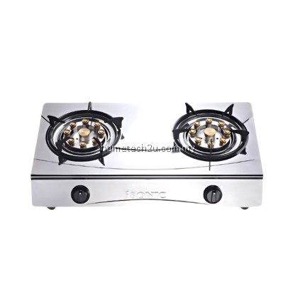 Isonic Stainless Steel Double Burner Gas Stove IGB-8080SS | 5.2kW Hyper Burner | Automatic Ignition | Easy Clean Design