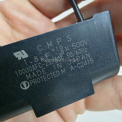 Panasonic Ceiling Fan Capacitor 1.8uF 500V | CMPS 10000AFC 50/60Hz | Replacement for MY1530391ZM Original Fan Spare Part