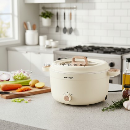 FABER PINE-S Multi Cooker FMC-3508WH FMC-1508WH FMC-1208WH 4.0L 1.8L 2.0L Ceramic Coating | Cool Touch Adjustable Power