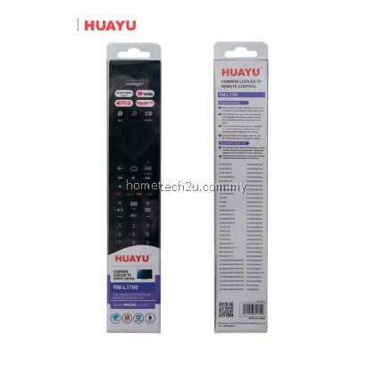 HUAYU RM-L1760 Replacement Remote for PHILIPS SMART TV – Supports YouTube, Netflix, Prime Video, RakutenTV HUAYU RM-L1760 Replacement Remote for PHILIPS SMART TV – Supports YouTube, Netflix, Prime Video, RakutenTV