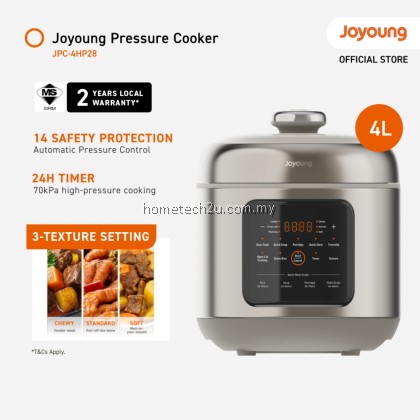 Joyoung Compact Pressure Cooker JPC-4HP28 | 4L Capacity | 70kPa High Pressure | 14 Safety Protections