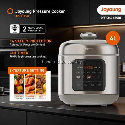 Joyoung Compact Pressure Cooker JPC-4HP28 | 4L Capacity | 70kPa High Pressure | 14 Safety Protections