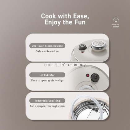 Joyoung Compact Pressure Cooker JPC-4HP28 | 4L Capacity | 70kPa High Pressure | 14 Safety Protections