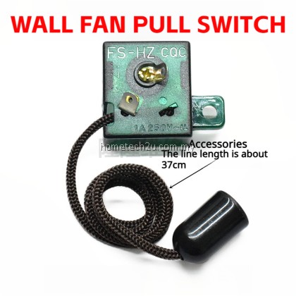 Universal Fan Pull Switch | Pull Cord Toggle | Wall-Mounted Electric Fan Accessory | Suis Tarik Kipas