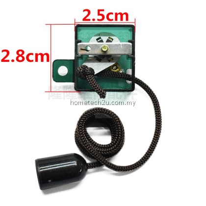 Universal Fan Pull Switch | Pull Cord Toggle | Wall-Mounted Electric Fan Accessory | Suis Tarik Kipas