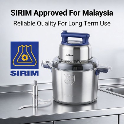 Homelux Commercial Food Chopper & Meat Grinder HMG-6L / 8L / 12L | Stainless Steel | 1200W–1800W