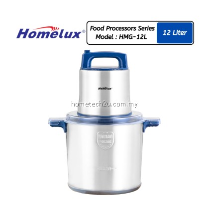 Homelux Commercial Food Chopper & Meat Grinder HMG-6L / 8L / 12L | Stainless Steel | 1200W–1800W