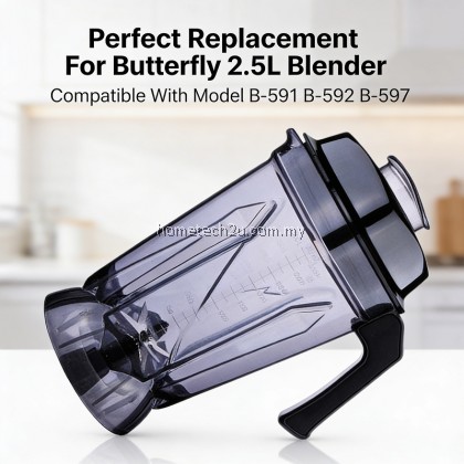 Butterfly Blender Jug 2.5L Replacement | For B-591 / B-592 / B-597 | Heavy Duty Jar Balang Blender Butterfly Blender Jug 2.5L Replacement | For B-591 / B-592 / B-597 | Heavy Duty Jar Balang Blender