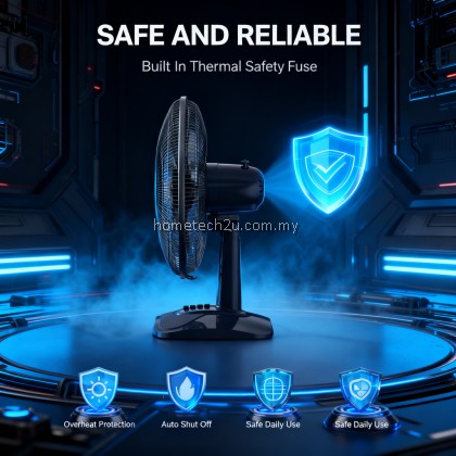 Panasonic 16” Table Fan F-MN40JVBBH / F-MN40JVBNH | 3-Speed | 5-Blade | Thermal Safety Fuse