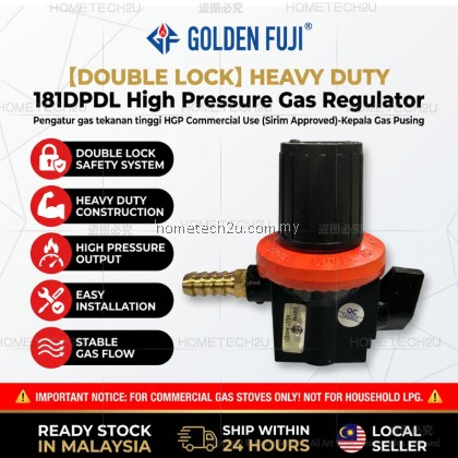 GOLDEN FUJI Double Lock 181DPDL High Pressure Gas Regulator HGP Commercial Sirim Approved Kepala Gas Pusing GOLDEN FUJI Double Lock 181DPDL High Pressure Gas Regulator HGP Commercial Sirim Approved Kepala Gas Pusing
