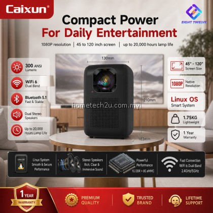 CAIXUN Projector WiFi Bluetooth USB 2K Linux LP-M3 PROGOX Auto Keystone Dolby Portable Home Cinema Projector CAIXUN Projector WiFi Bluetooth USB 2K Linux LP-M3 PROGOX Auto Keystone Dolby Portable Home Cinema Projector