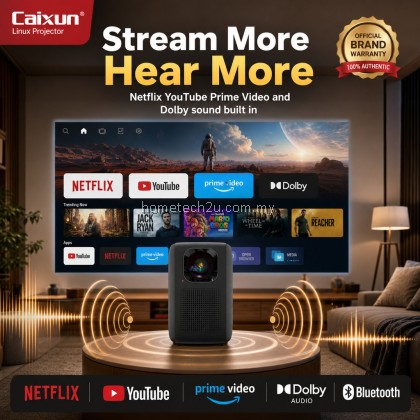 CAIXUN Projector WiFi Bluetooth USB 2K Linux LP-M3 PROGOX Auto Keystone Dolby Portable Home Cinema Projector CAIXUN Projector WiFi Bluetooth USB 2K Linux LP-M3 PROGOX Auto Keystone Dolby Portable Home Cinema Projector