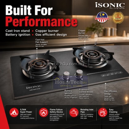 iSONIC Marble Stone Built-In Gas Hob | 2 Burner 5.7kW Hyper Flame | Tempered Glass | LPG Cooker Hob iSONIC Marble Stone Built-In Gas Hob | 2 Burner 5.7kW Hyper Flame | Tempered Glass | LPG Cooker Hob
