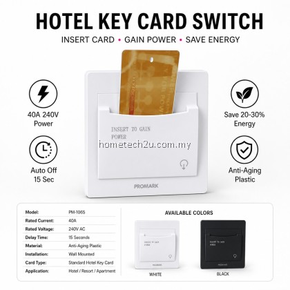 Hotel Key Card Switch 40A 240V Energy Saving Power Sensor Access Control Electricity Panel Room PM-1065 Hotel Key Card Switch 40A 240V Energy Saving Power Sensor Access Control Electricity Panel Room PM-1065