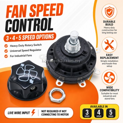 Heavy Duty Rotary Fan Switch 3A 250V Universal Speed Regulator for Industrial Stand Floor Fan 3 4 5 Speed Knob Heavy Duty Rotary Fan Switch 3A 250V Universal Speed Regulator for Industrial Stand Floor Fan 3 4 5 Speed Knob
