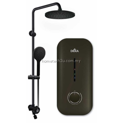 DEKA MIIZU 90 DC Pump Electric Instant Water Heater Rain Shower Hand Shower 4.5kW SIRIM Magnesium Black