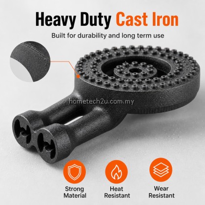 MILUX Replacement Gas Burner Stove Burner Head 135mm Cast Iron Spare Part for MSS-230 Durable Cooker Burner MILUX Replacement Gas Burner Stove Burner Head 135mm Cast Iron Spare Part for MSS-230 Durable Cooker Burner