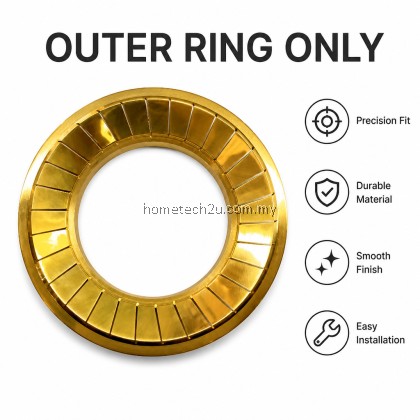 Brass Copper Burner Cap Tunku Dapur Replacement 130mm 70mm Compatible Faber Glazzimo 8132 7133 Pensonic Stove Part