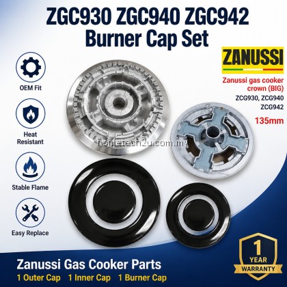 Zanussi Gas Oven Cooker Burner Ring Cap Crown ZGC930 ZGC940 ZGC942 OEM Replacement Spare Parts Set Stove Accessories Zanussi Gas Oven Cooker Burner Ring Cap Crown ZGC930 ZGC940 ZGC942 OEM Replacement Spare Parts Set Stove Accessories