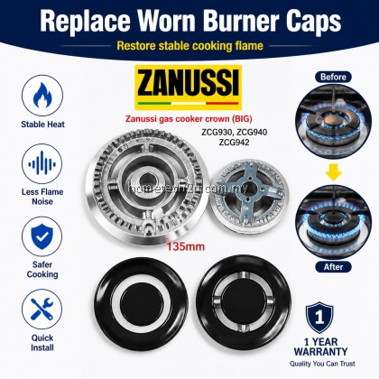 Zanussi Gas Oven Cooker Burner Ring Cap Crown ZGC930 ZGC940 ZGC942 OEM Replacement Spare Parts Set Stove Accessories Zanussi Gas Oven Cooker Burner Ring Cap Crown ZGC930 ZGC940 ZGC942 OEM Replacement Spare Parts Set Stove Accessories