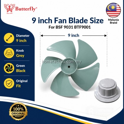 Original Butterfly 9 Inch Fan Blade Knob BSF-9031 BTF9001 Table Fan Stand Fan Spare Parts Black Green Grey Home Use Original Butterfly 9 Inch Fan Blade Knob BSF-9031 BTF9001 Table Fan Stand Fan Spare Parts Black Green Grey Home Use