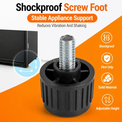 Adjustable Refrigerator Foot Pad 8mm x 15mm Screw Leveling Feet for Fridge Freezer Washing Machine Base Black Parts Adjustable Refrigerator Foot Pad 8mm x 15mm Screw Leveling Feet for Fridge Freezer Washing Machine Base Black Parts
