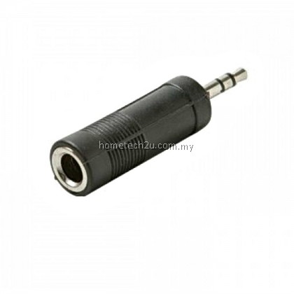 FEMALE 1/4 INCH STEREO JACK TO MALE 3.5MM STEREO PLUG ADAPTER FEMALE 1/4 INCH STEREO JACK TO MALE 3.5MM STEREO PLUG ADAPTER