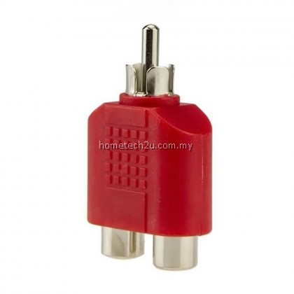RCA jack Y Splitter AV Audio Video Plug Adapter 1 Male to 2 Female Converter