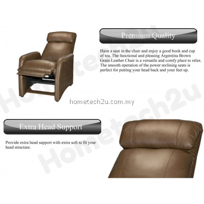 LAVelle 1 Seater Push Back Recliner Sofa Chair (Half Leather)