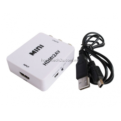 Mini HD Video Converter Box HDMI to RCA AV/CVSB L/R Video HDMI TO AV Adapter
