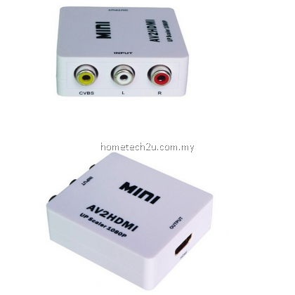 Mini HD Video Converter Box HDMI to RCA AV/CVSB L/R Video HDMI TO AV Adapter