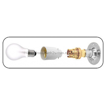 B22 to E27 Lamp Light Bulb Base Socket Converter Adaptor