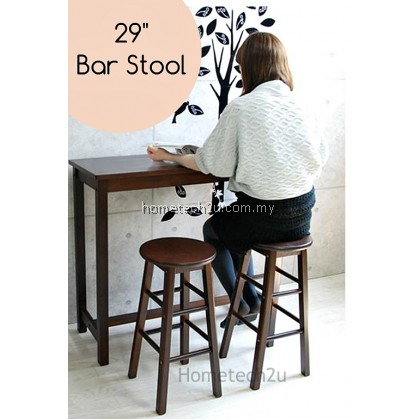 x 2 Units UHome 29" inch Wooden Pub Bar Counter Stool Chair 