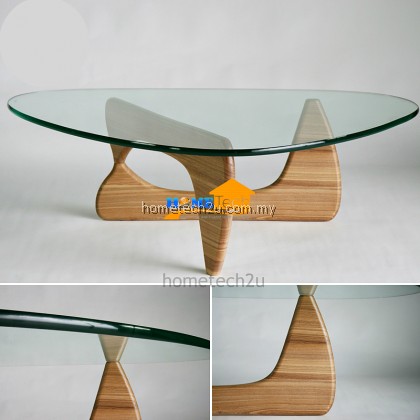 Creative Triangle Wood and Glass Living Room Coffee Table Creative Triangle Wood and Glass Living Room Coffee Table