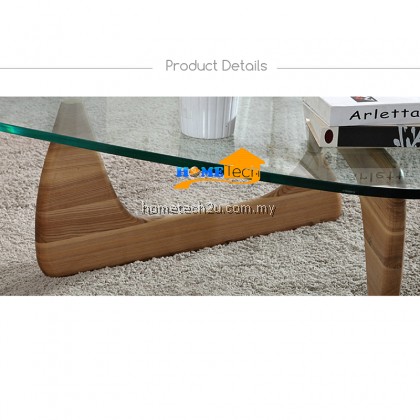 Creative Triangle Wood and Glass Living Room Coffee Table Creative Triangle Wood and Glass Living Room Coffee Table