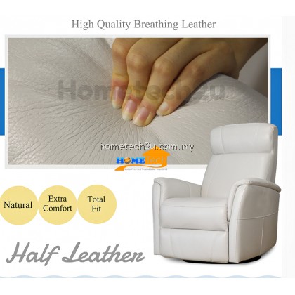 UHome Half Leather Single Seater Multifunctional Recliner Sofa Chair 