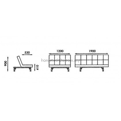 Mirai Three Seater Twin Size Sofa Bed With Reclining Function