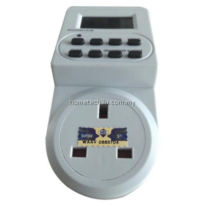 Sum Electronic Programmable Digital Timer Socket Plug with LCD Display (SIRIM APPROVED)