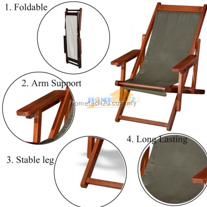 Swiss Wood Folding Beach Chair