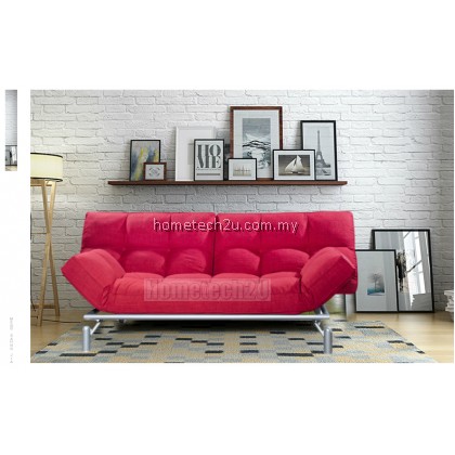 Clo Contemporary 3 Seater Fabric Sofa Bed - Red