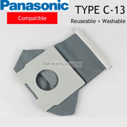 Panasonic Cotton Reusable and Washable Type C-13 Vacuum Dust BagCompatible