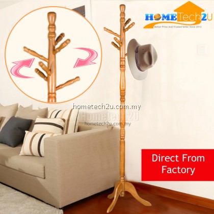 Molle 179 Swivel Wooden Stand Coat Hanger Hat Rack