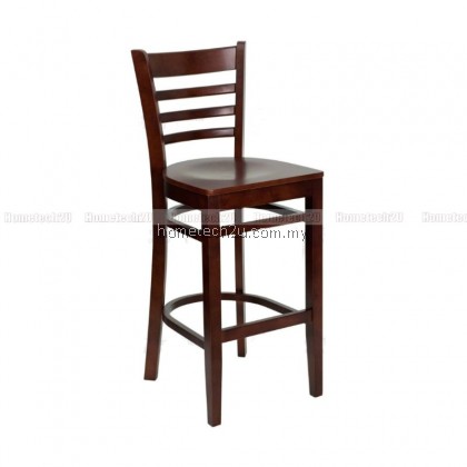 Hometech2u 29" Ladder Back Wooden Restaurant Bar Stool 